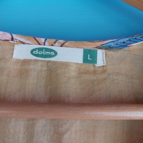 Floral Maxi Dress in Orange and Blue - Picture 3 of 4